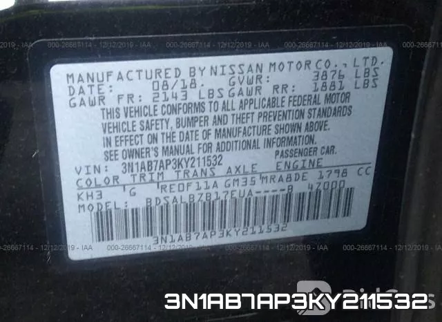 3N1AB7AP3KY211532 фото 8