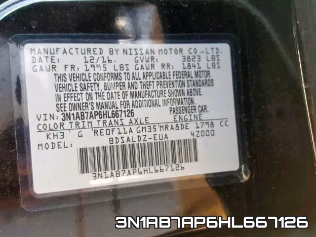 3N1AB7AP6HL667126 фото 2