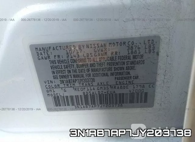 3N1AB7AP7JY203738 фото 9