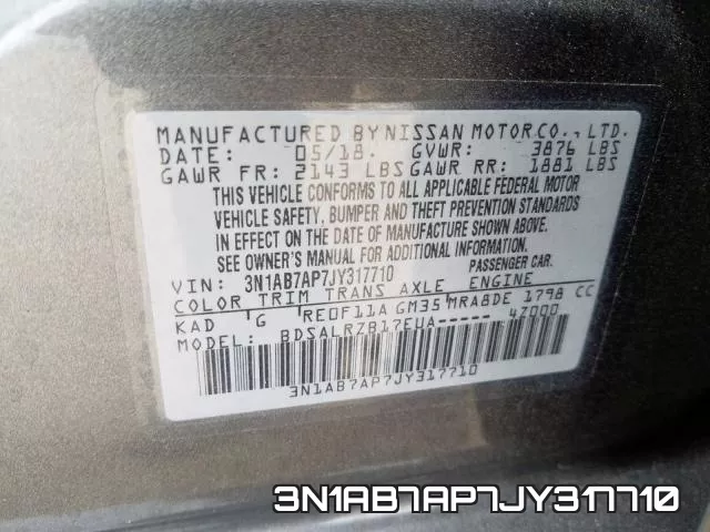 3N1AB7AP7JY317710 фото 2