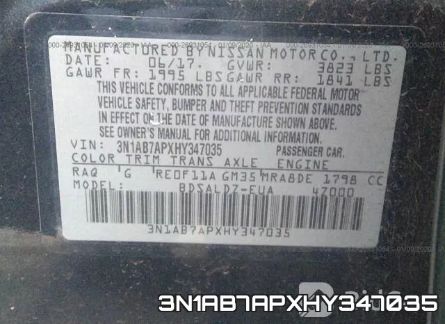 3N1AB7APXHY347035 фото 8