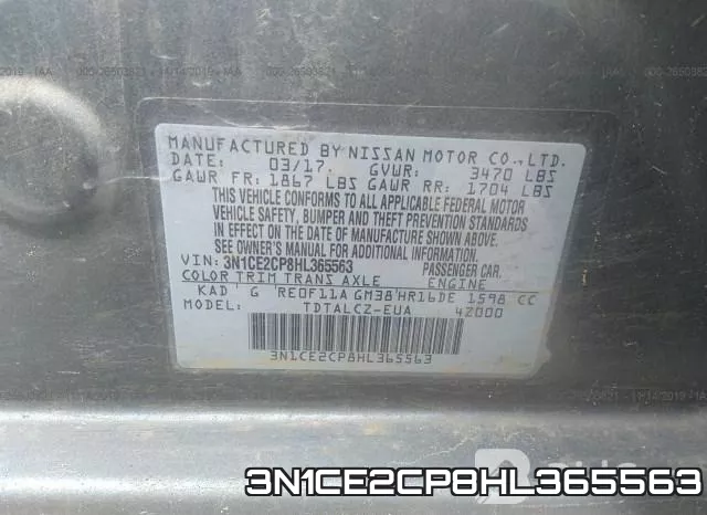 3N1CE2CP8HL365563 фото 8