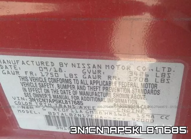 3N1CN7AP5KL817685 фото 7