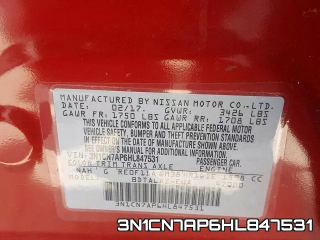 3N1CN7AP6HL847531 фото 2