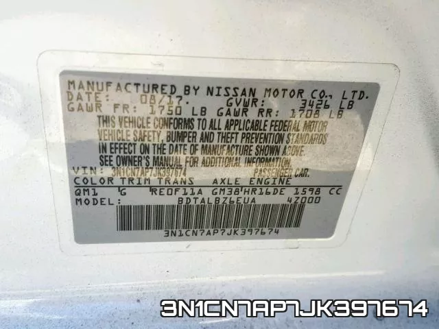 3N1CN7AP7JK397674 фото 2