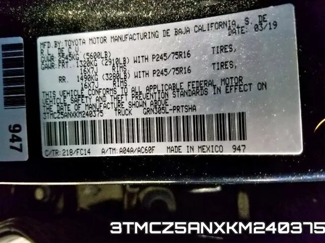 3TMCZ5ANXKM240375 фото 2