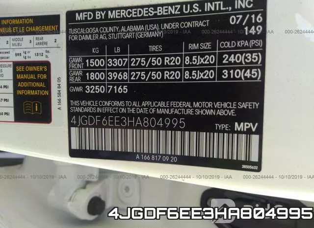 4JGDF6EE3HA804995 фото 10