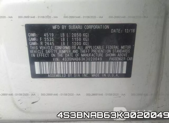 4S3BNAB63K3020049 фото 10