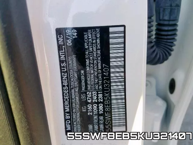 55SWF8EB5KU321407 фото 2