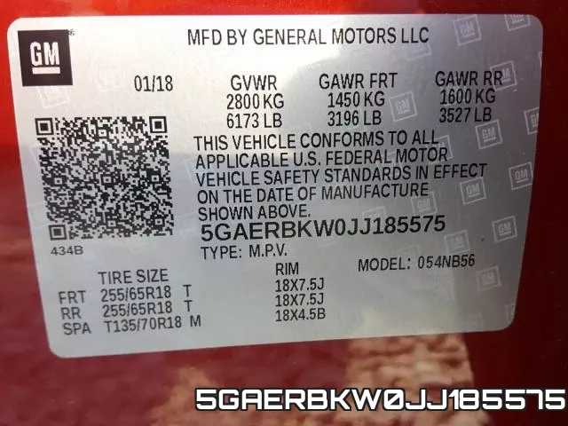 5GAERBKW0JJ185575 фото 2