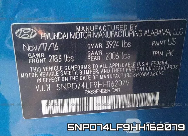 5NPD74LF9HH162079 фото 7