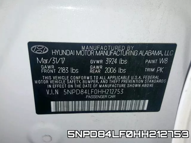 5NPD84LF0HH212753 фото 2