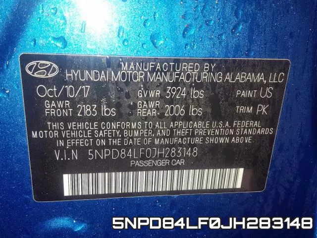 5NPD84LF0JH283148 фото 2