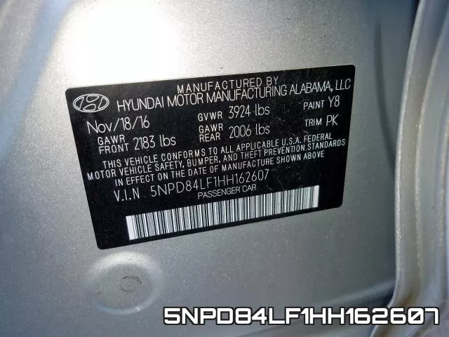 5NPD84LF1HH162607 фото 2