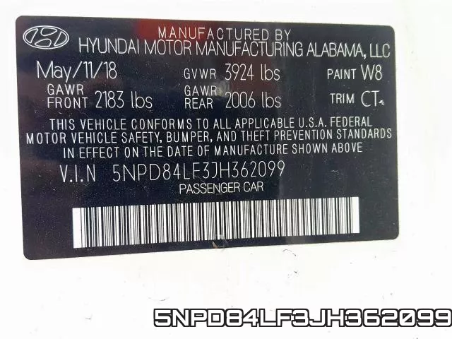 5NPD84LF3JH362099 фото 2