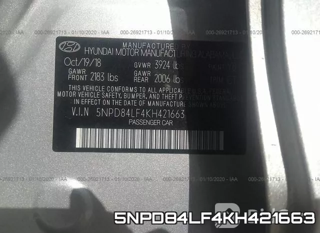5NPD84LF4KH421663 фото 7