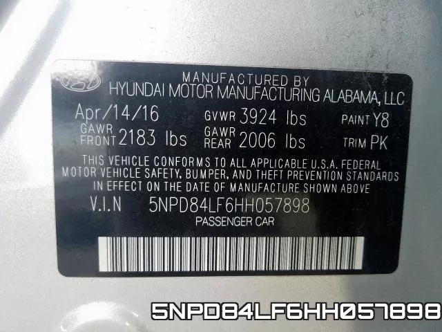 5NPD84LF6HH057898 фото 2