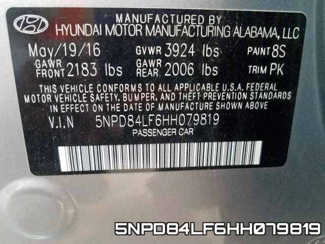 5NPD84LF6HH079819 фото 2