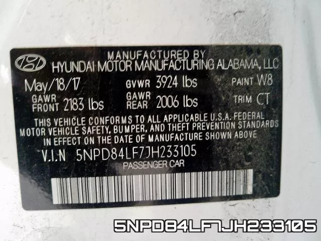 5NPD84LF7JH233105 фото 2