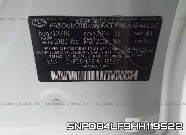 5NPD84LF9HH119522 фото 10