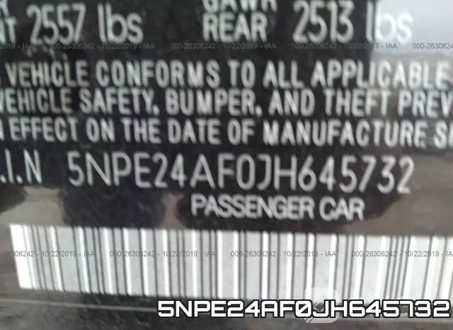 5NPE24AF0JH645732 фото 8