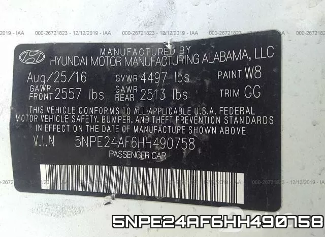 5NPE24AF6HH490758 фото 8