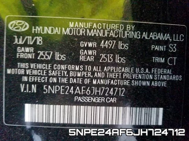 5NPE24AF6JH724712 фото 2