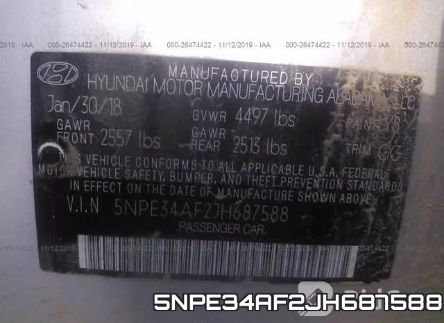 5NPE34AF2JH687588 фото 8