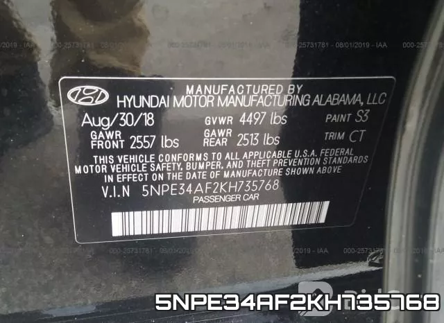 5NPE34AF2KH735768 фото 8