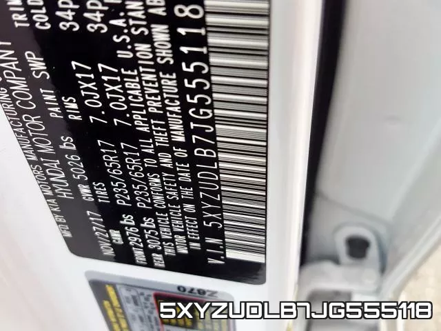 5XYZUDLB7JG555118 фото 2