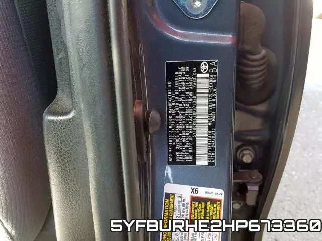 5YFBURHE2HP673360 фото 2
