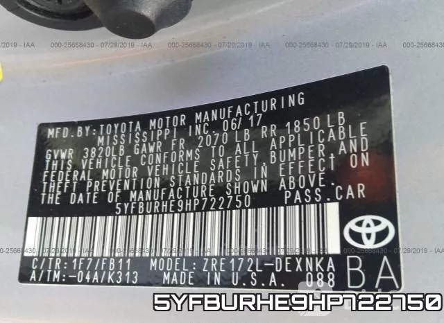 5YFBURHE9HP722750 фото 7