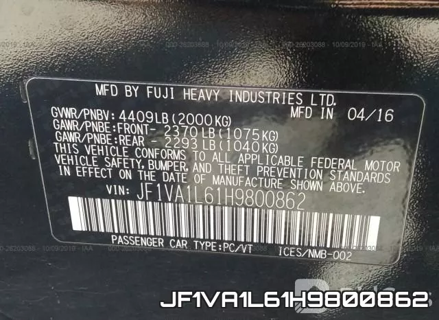JF1VA1L61H9800862 фото 8