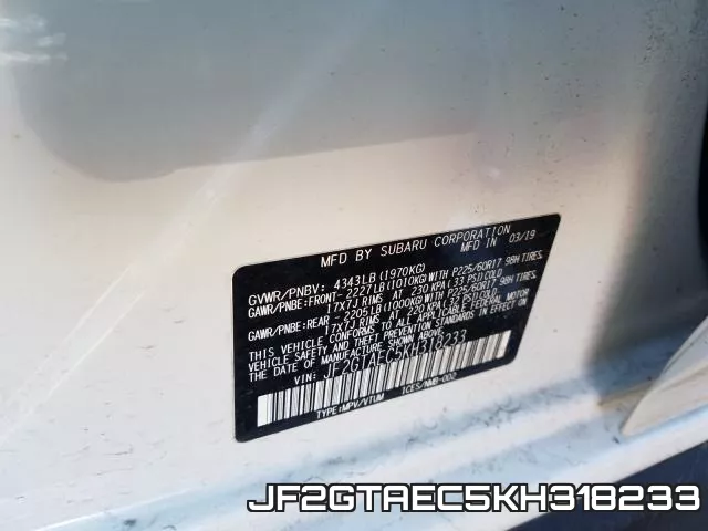 JF2GTAEC5KH318233 фото 2