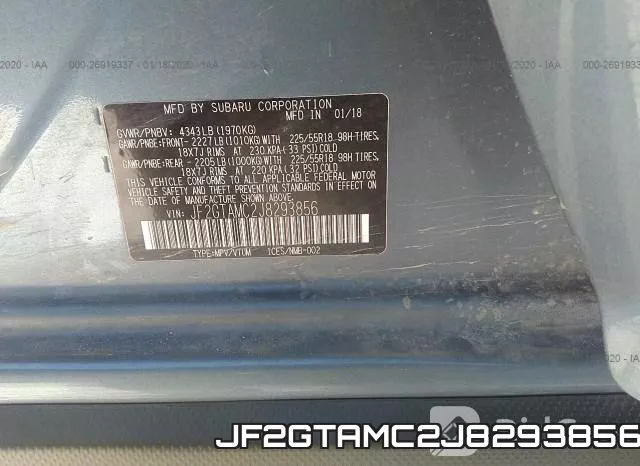 JF2GTAMC2J8293856 фото 7