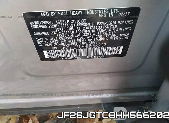 JF2SJGTC8HH566202 фото 10