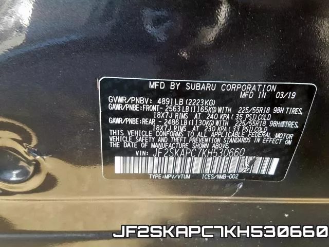 JF2SKAPC7KH530660 фото 2
