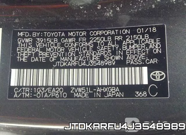 JTDKARFU4J3548989 фото 4