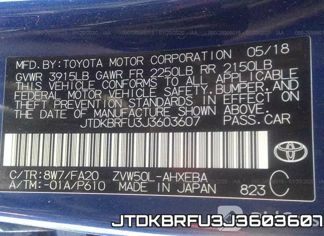 JTDKBRFU3J3603607 фото 8