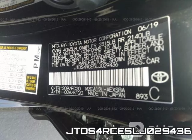 JTDS4RCE5LJ029436 фото 7
