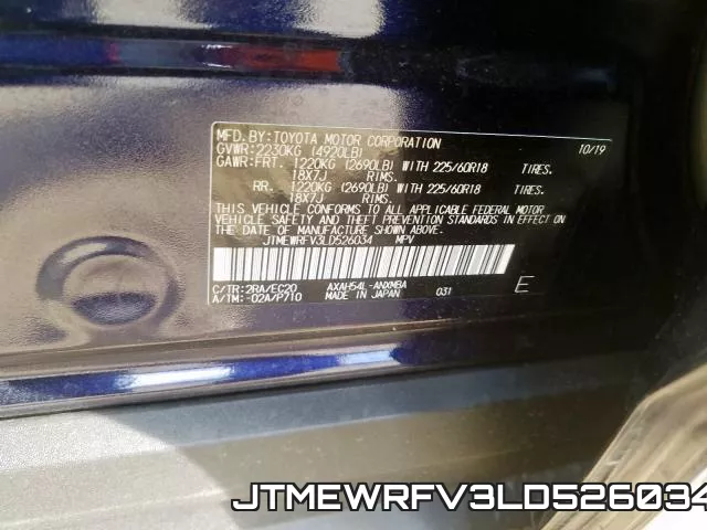 JTMEWRFV3LD526034 фото 2