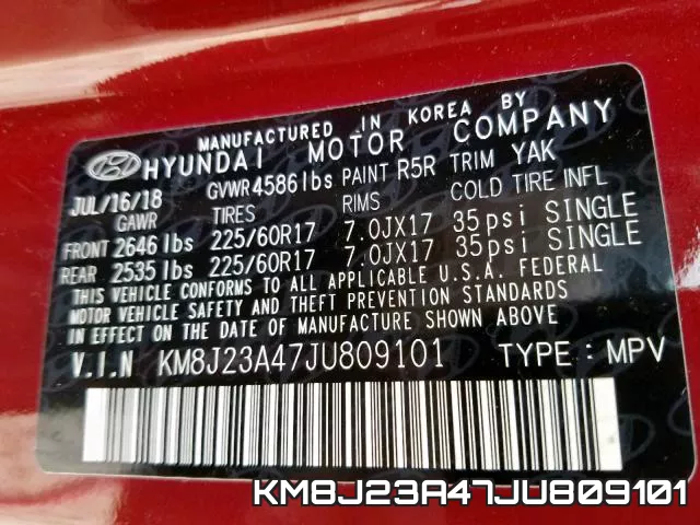 KM8J23A47JU809101 фото 2