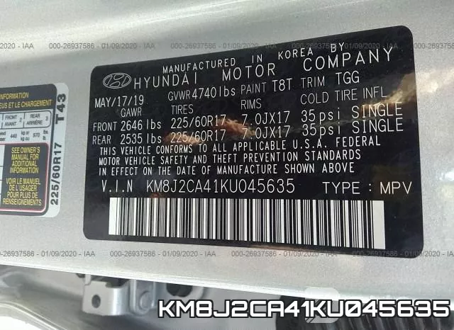 KM8J2CA41KU045635 фото 10