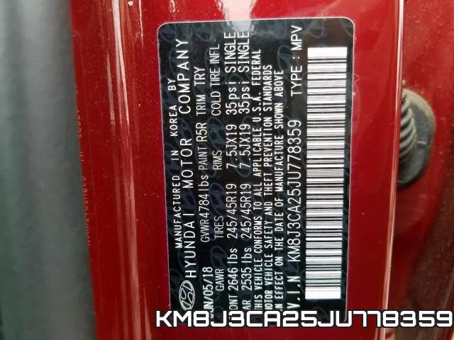KM8J3CA25JU778359 фото 2