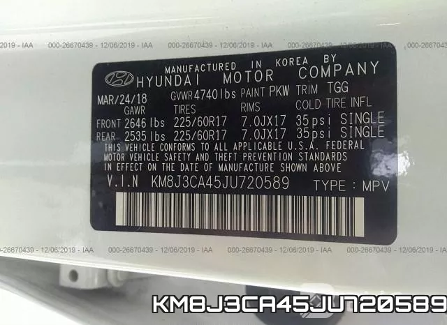 KM8J3CA45JU720589 фото 7