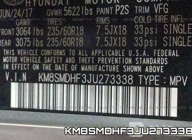 KM8SMDHF3JU273338 фото 5