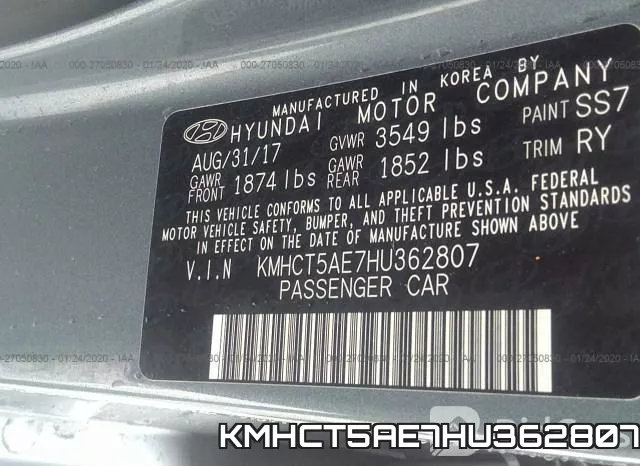 KMHCT5AE7HU362807 фото 10