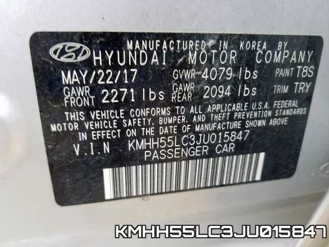 KMHH55LC3JU015847 фото 2