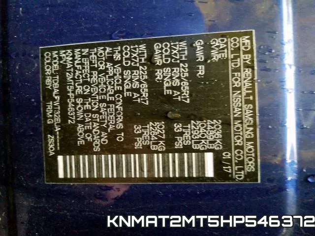 KNMAT2MT5HP546372 фото 2