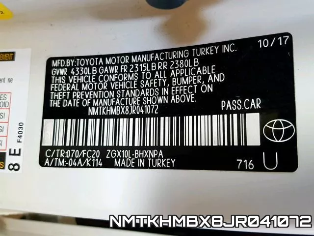NMTKHMBX8JR041072 фото 2